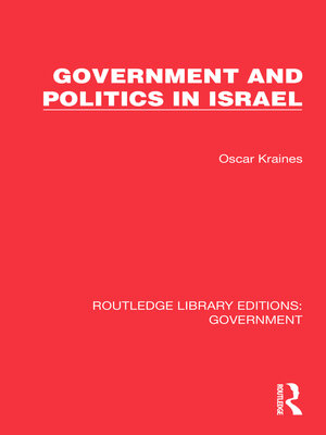 cover image of Government and Politics in Israel